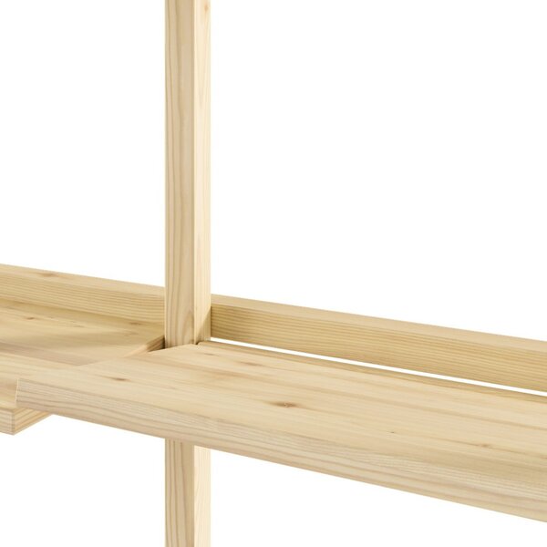 Nástenná knižnica z borovicového dreva v prírodnej farbe 192x47,5 cm Groove – Karup Design