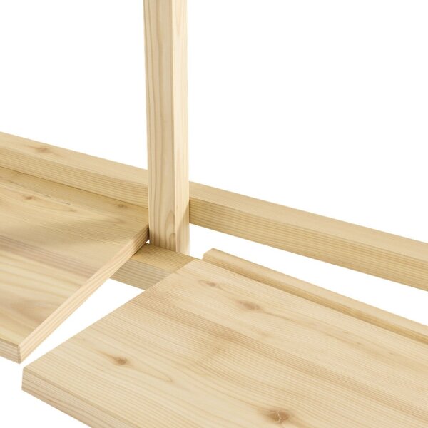 Nástenná knižnica z borovicového dreva v prírodnej farbe 192x47,5 cm Groove – Karup Design