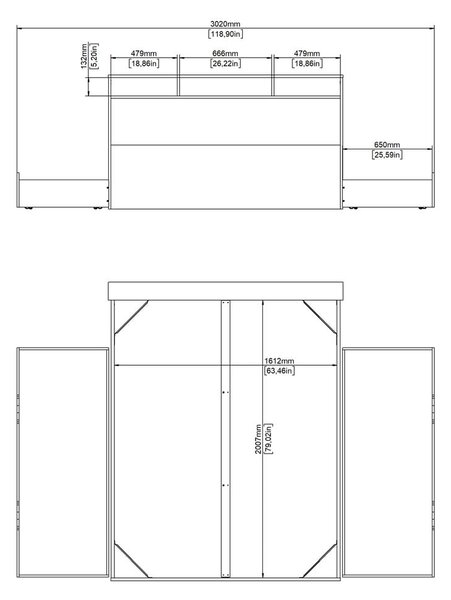 Dvojlôžková posteľ v dekore duba s úložným priestorom bez roštu 160x200 cm v prírodnej farbe Ikast – Tvilum