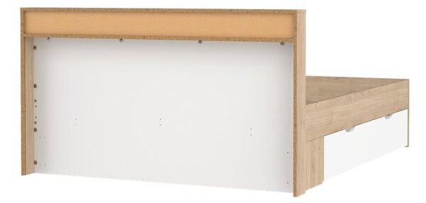 Dvojlôžková posteľ v dekore duba s úložným priestorom bez roštu 160x200 cm v prírodnej farbe Ikast – Tvilum
