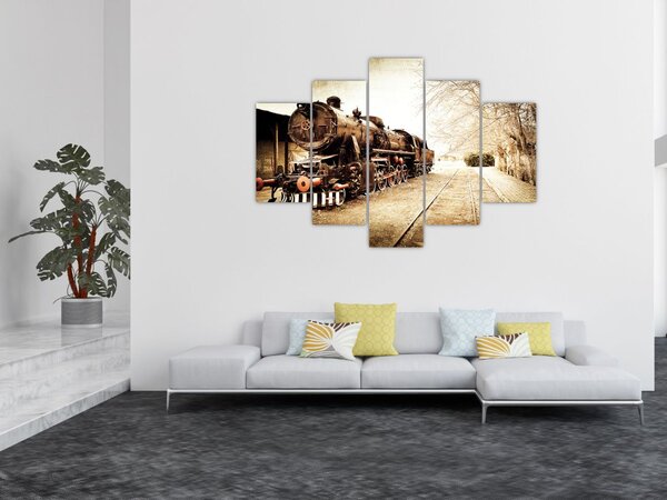Obraz - Historická lokomotíva (150x105 cm)