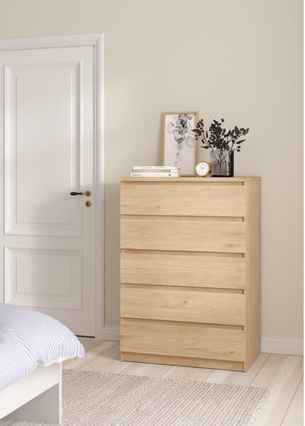 Komoda v dekore duba v prírodnej farbe 77x111x50 cm Naia – Tvilum