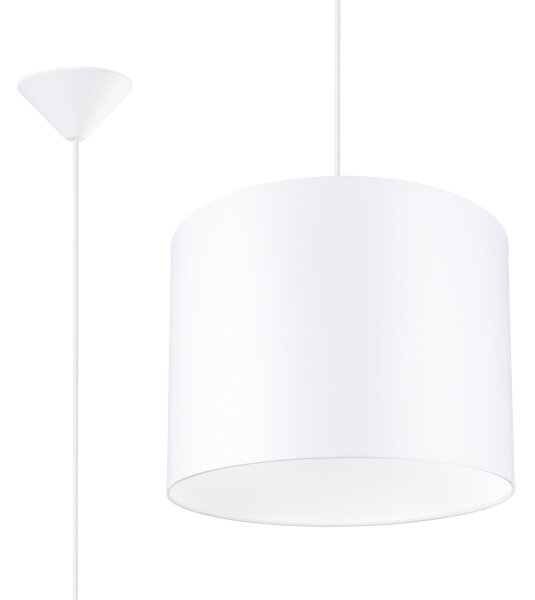 Sollux SL.1403 - Luster na lanku NOVA 1xE27/15W/230V pr. 30 cm biela