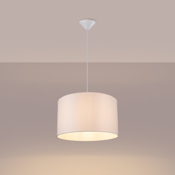 Sollux SL.1404 - Luster na lanku NOVA 1xE27/15W/230V pr. 40 cm biela