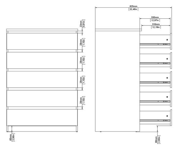 Komoda v dekore duba v prírodnej farbe 77x111x50 cm Naia – Tvilum