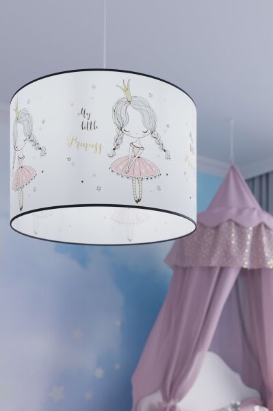 Sollux SL.1414 - Detský luster na lanku PRINCESS 1xE27/15W/230V pr. 30 cm