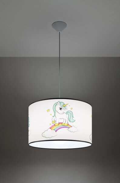 Sollux SL.1413 - Detský luster na lanku UNICORN 1xE27/15W/230V pr. 40 cm