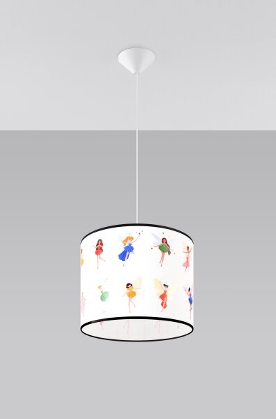 Sollux SL.1416 - Detský luster na lanku FAIRY 1xE27/15W/230V pr. 30 cm