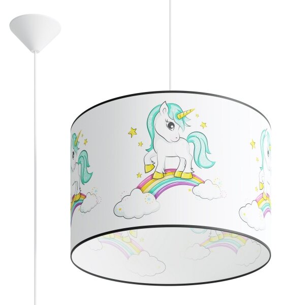 Sollux SL.1413 - Detský luster na lanku UNICORN 1xE27/15W/230V pr. 40 cm