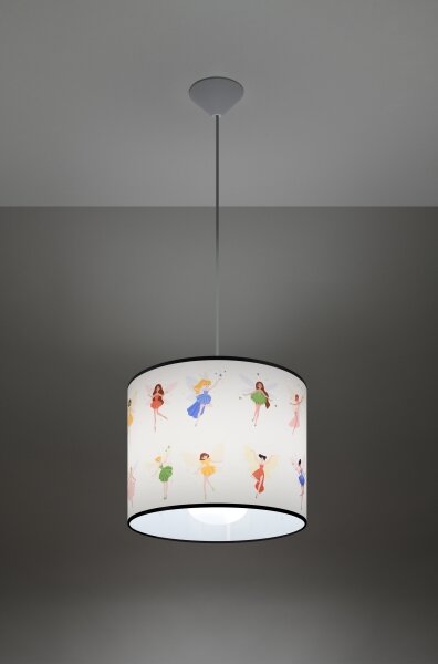 Sollux SL.1416 - Detský luster na lanku FAIRY 1xE27/15W/230V pr. 30 cm