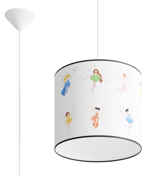 Sollux SL.1416 - Detský luster na lanku FAIRY 1xE27/15W/230V pr. 30 cm