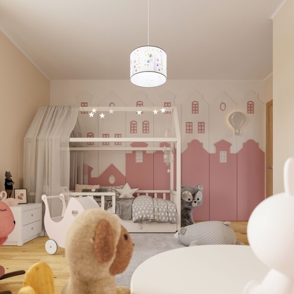 Sollux SL.1423 - Detský luster na lanku OWLS 1xE27/15W/230V pr. 40 cm