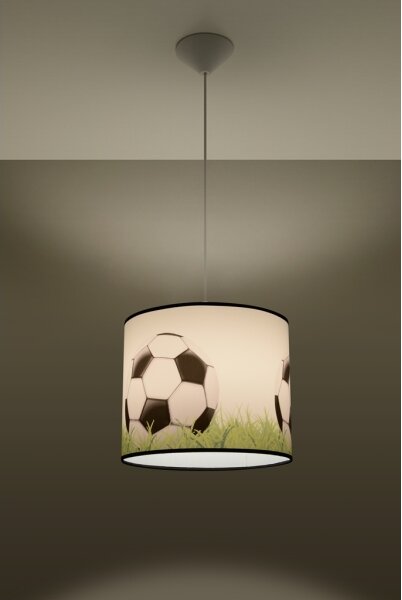 Sollux SL.1428 - Detský luster na lanku FOOTBALL 1xE27/15W/230V pr. 30 cm