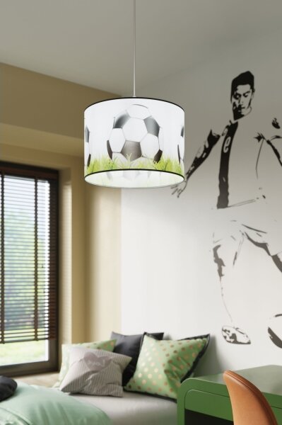 Sollux SL.1428 - Detský luster na lanku FOOTBALL 1xE27/15W/230V pr. 30 cm