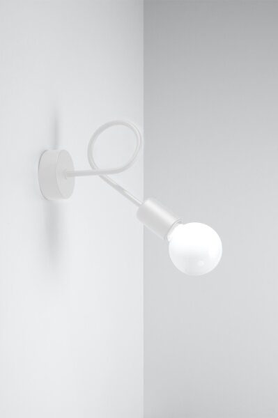 Sollux SL.1430 - Nástenná lampa LOOP 1xE27/15W/230V biela