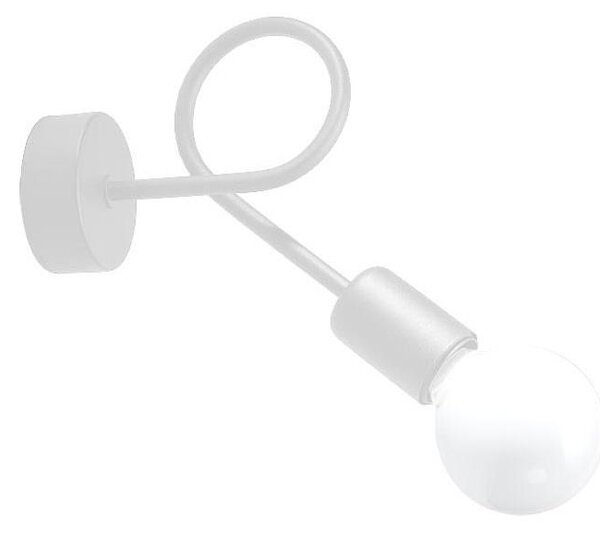 Sollux SL.1430 - Nástenná lampa LOOP 1xE27/15W/230V biela