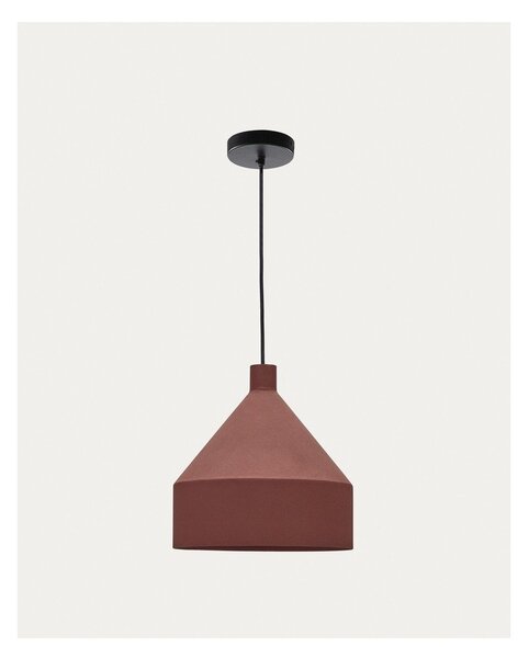 Závesné svietidlo v terakotovej farbe s kovovým tienidlom ø 30 cm Peralta – Kave Home