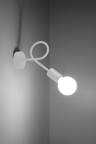 Sollux SL.1430 - Nástenná lampa LOOP 1xE27/15W/230V biela