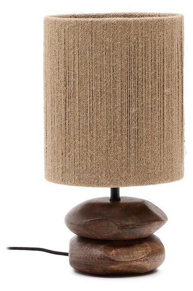 Stolová lampa v tmavoprírodnej farbe z masívu akácie (výška 43 cm) Kor – Kave Home