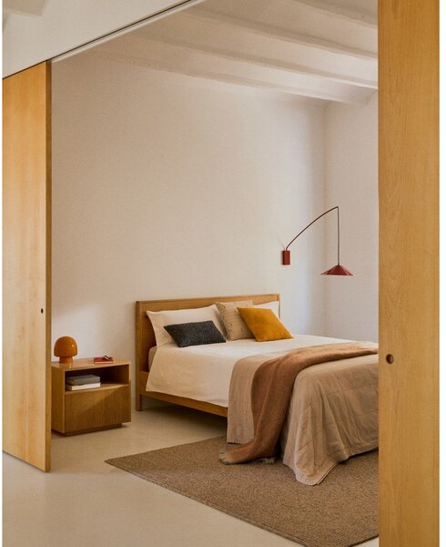 Svetlohnedý bavlnený prešívaný pléd 240x260 cm Isor – Kave Home