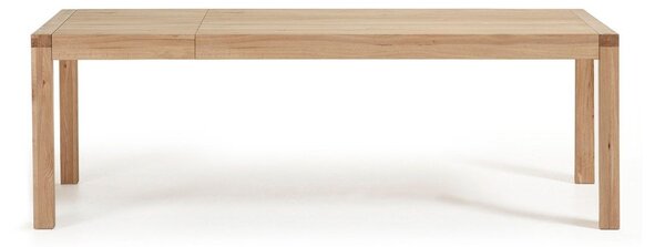Dubový rozkladací jedálenský stôl Kave Home Vivy, 180 x 90 cm