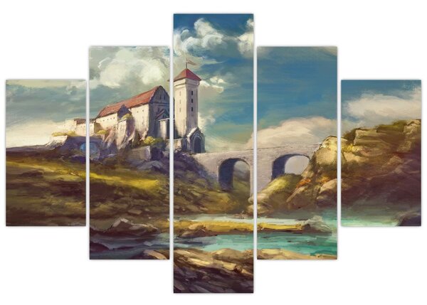 Obraz - Stredoveký hrad (150x105 cm)