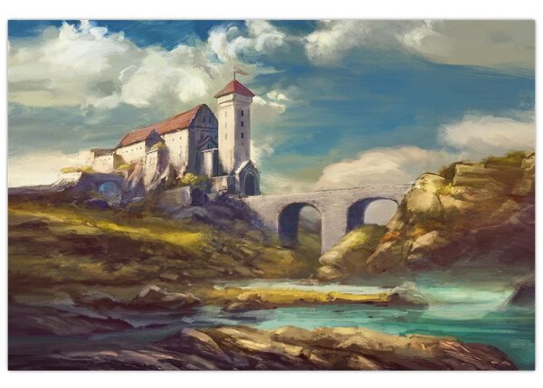 Obraz - Stredoveký hrad (90x60 cm)