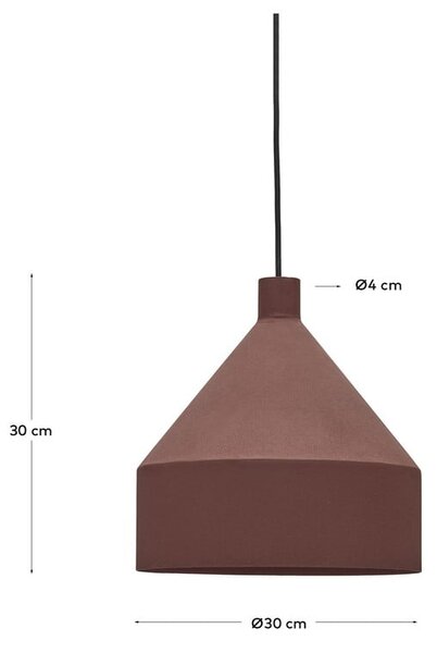 Závesné svietidlo v terakotovej farbe s kovovým tienidlom ø 30 cm Peralta – Kave Home