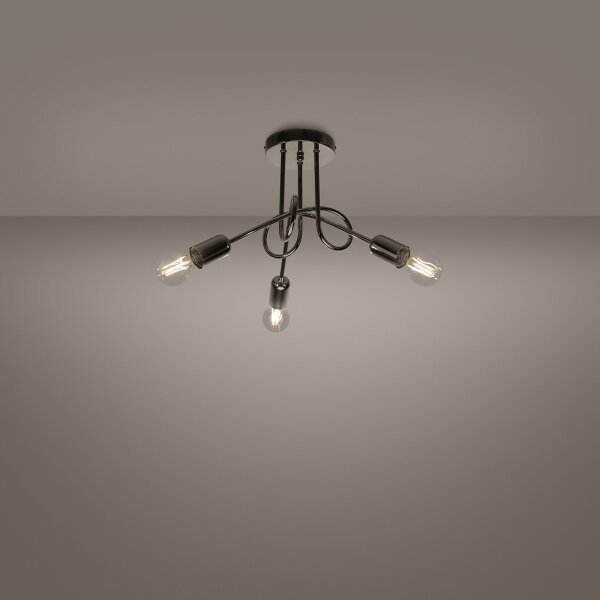 Sollux SL.1440 - Prisadený luster LOOP 3xE27/15W/230V chróm