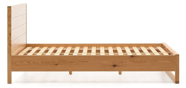 Dvojlôžková posteľ z dubového dreva s roštom 160x200 cm v prírodnej farbe Alguema – Kave Home