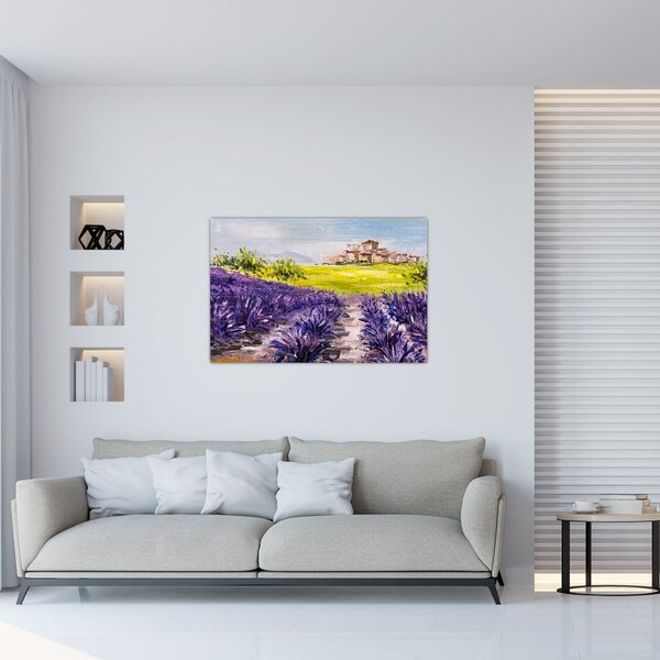 Obraz - Provance, Francúzsko, olejomaľba (90x60 cm)