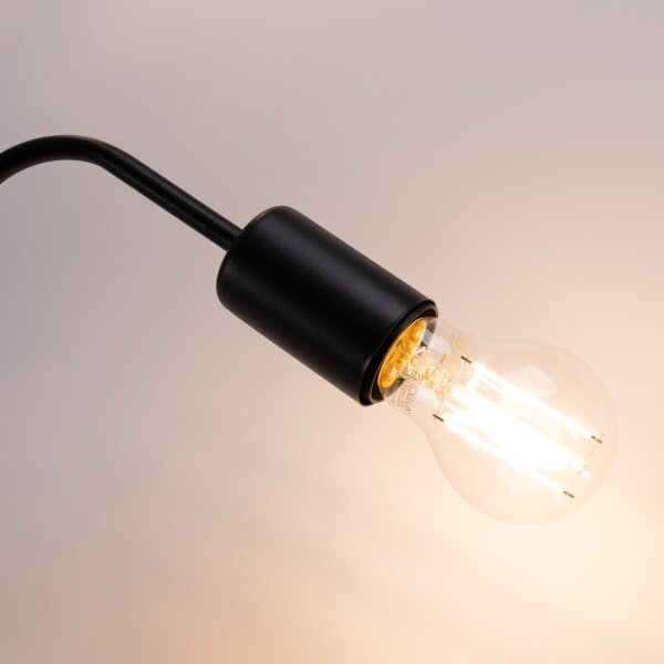 Sollux SL.1446 - Prisadený luster VECTOR 4xE27/15W/230V čierna