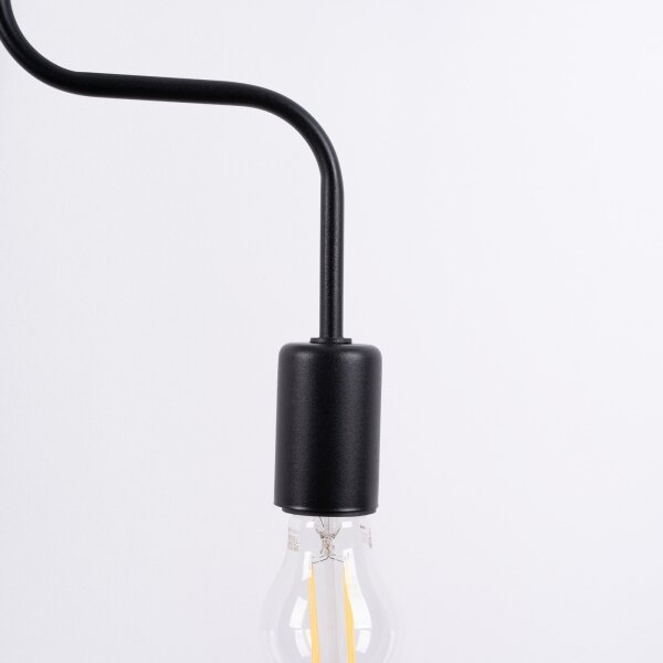 Sollux SL.1446 - Prisadený luster VECTOR 4xE27/15W/230V čierna