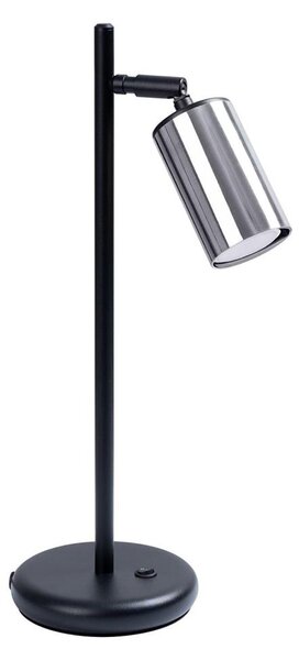 Sollux SL.1373 - Stolná lampa WINX 1xGU10/10W/230V čierna/chróm