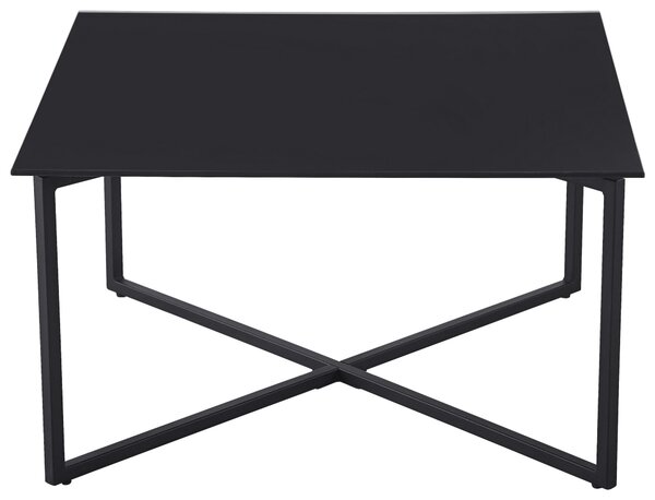 KONFERENČNÝ STOLÍK, čierna, kov, sklo, 80/80/45 cm Carryhome - Stolíky do obývačky