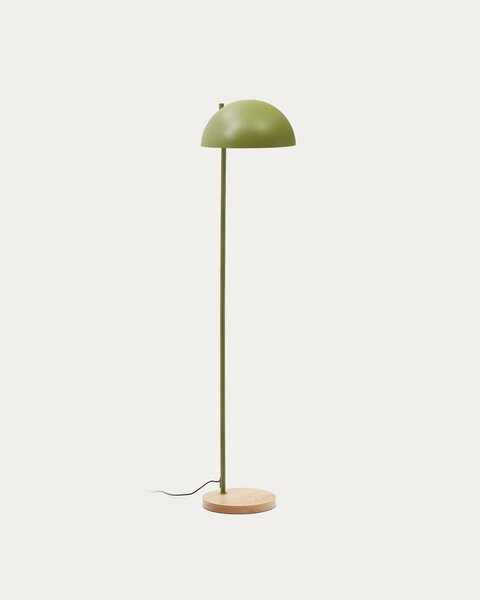 Zelená/v prírodnej farbe stojacia lampa s kovovým tienidlom (výška 150 cm) Catlar – Kave Home