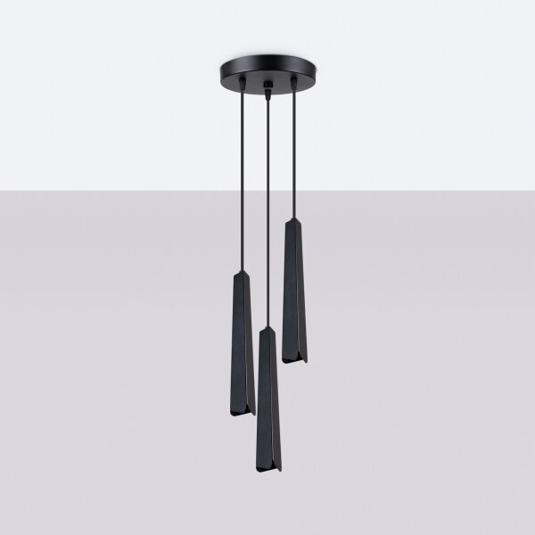 Sollux SL.1401 - Luster na lanku PRYSM 3xG9/8W/230V čierna