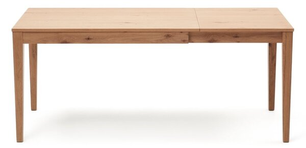 Rozkladací jedálenský stôl s prídavnou doskou v dekore duba 80x120 cm Yain – Kave Home