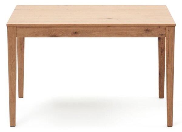 Rozkladací jedálenský stôl s prídavnou doskou v dekore duba 80x120 cm Yain – Kave Home