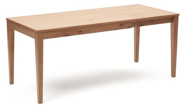Rozkladací jedálenský stôl s prídavnou doskou v dekore duba 80x120 cm Yain – Kave Home