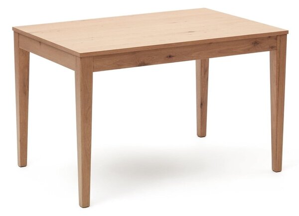 Rozkladací jedálenský stôl s prídavnou doskou v dekore duba 80x120 cm Yain – Kave Home