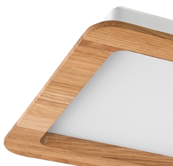 LED Podhľadové svietidlo WOODY SPOT LED/17W/230V 3000K dub 18,5x18,5 cm