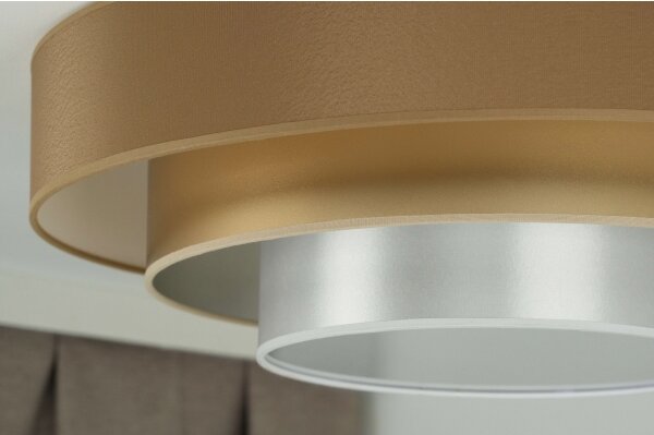 Duolla - LED Stropné svietidlo LUNETA LED/26W/230V pr. 60 cm 4000K hnedá/zlatá