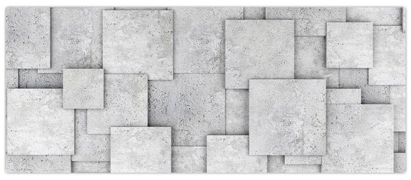 Obraz - Abstrakcia betónových kachličiek (120x50 cm)