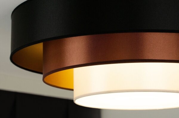 Duolla - LED Stropné svietidlo LUNETA LED/26W/230V pr. 60 cm 4000K čierna/medená