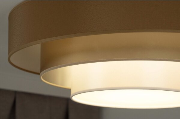 Duolla - LED Stropné svietidlo LUNETA LED/26W/230V pr. 60 cm 4000K hnedá/zlatá