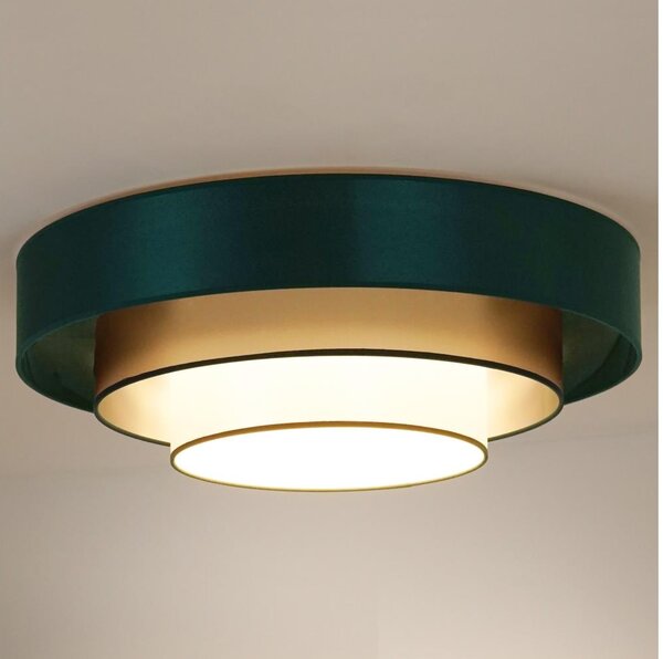Duolla - LED Stropné svietidlo LUNETA LED/26W/230V pr. 60 cm 4000K zelená/zlatá