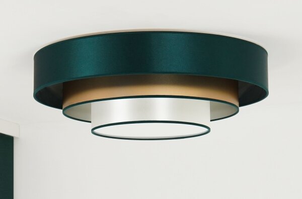Duolla - LED Stropné svietidlo LUNETA LED/26W/230V pr. 60 cm 4000K zelená/zlatá