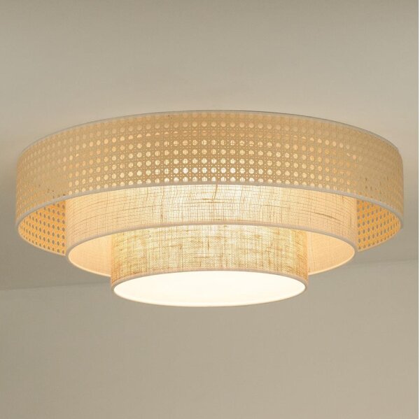 Duolla - LED Stropné svietidlo LUNETA LED/26W/230V pr. 60 cm 4000K ratan/béžová