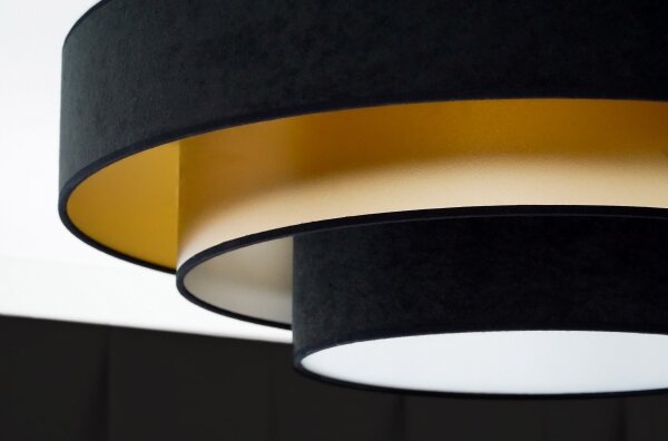 Duolla - LED Stropné svietidlo LUNETA LED/26W/230V pr. 60 cm 4000K čierna/zlatá